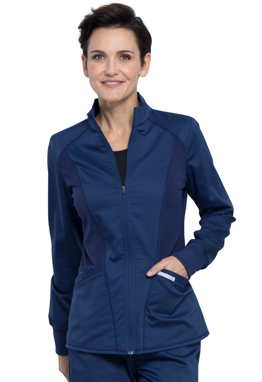 Women's 2-Pocket Zip Front Scrub Jacket