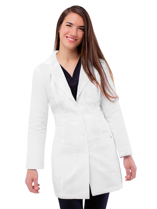 Women's Three-Pocket Adjustable Belt 33" Lab Coat