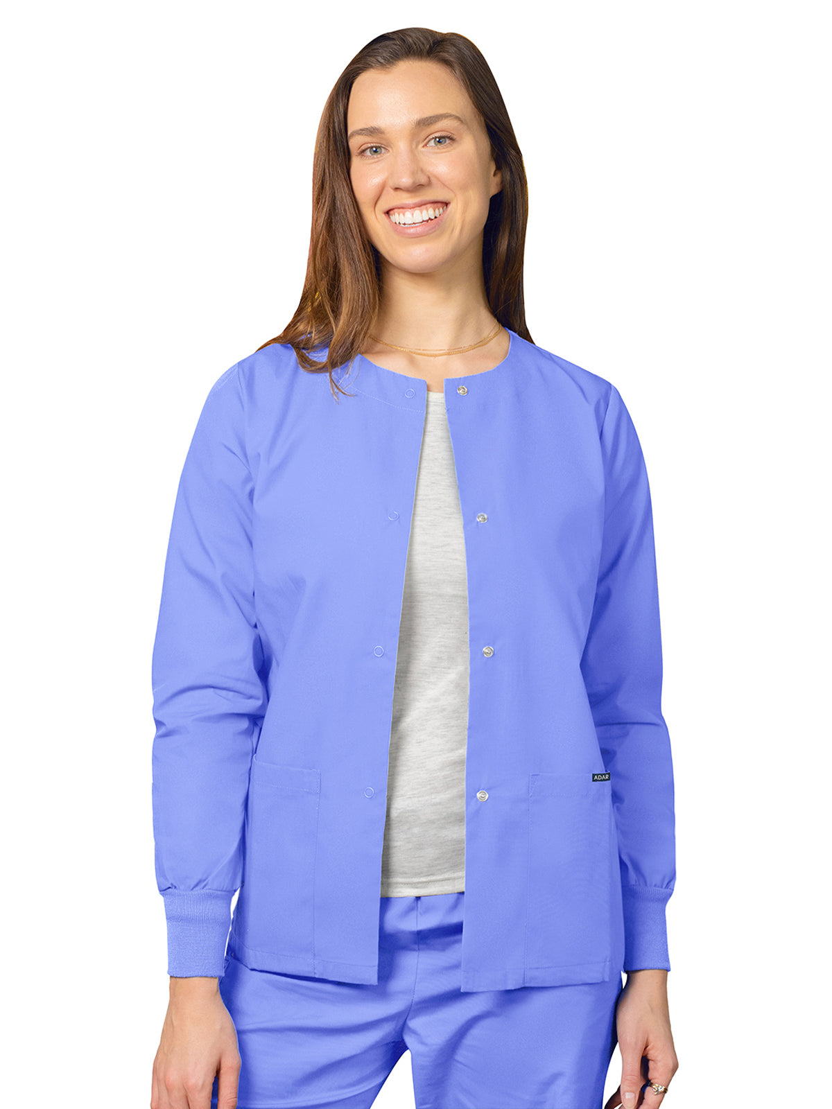 Women's Round Neck Scrub Jacket