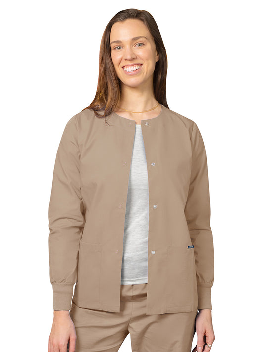 Women's Round Neck Scrub Jacket