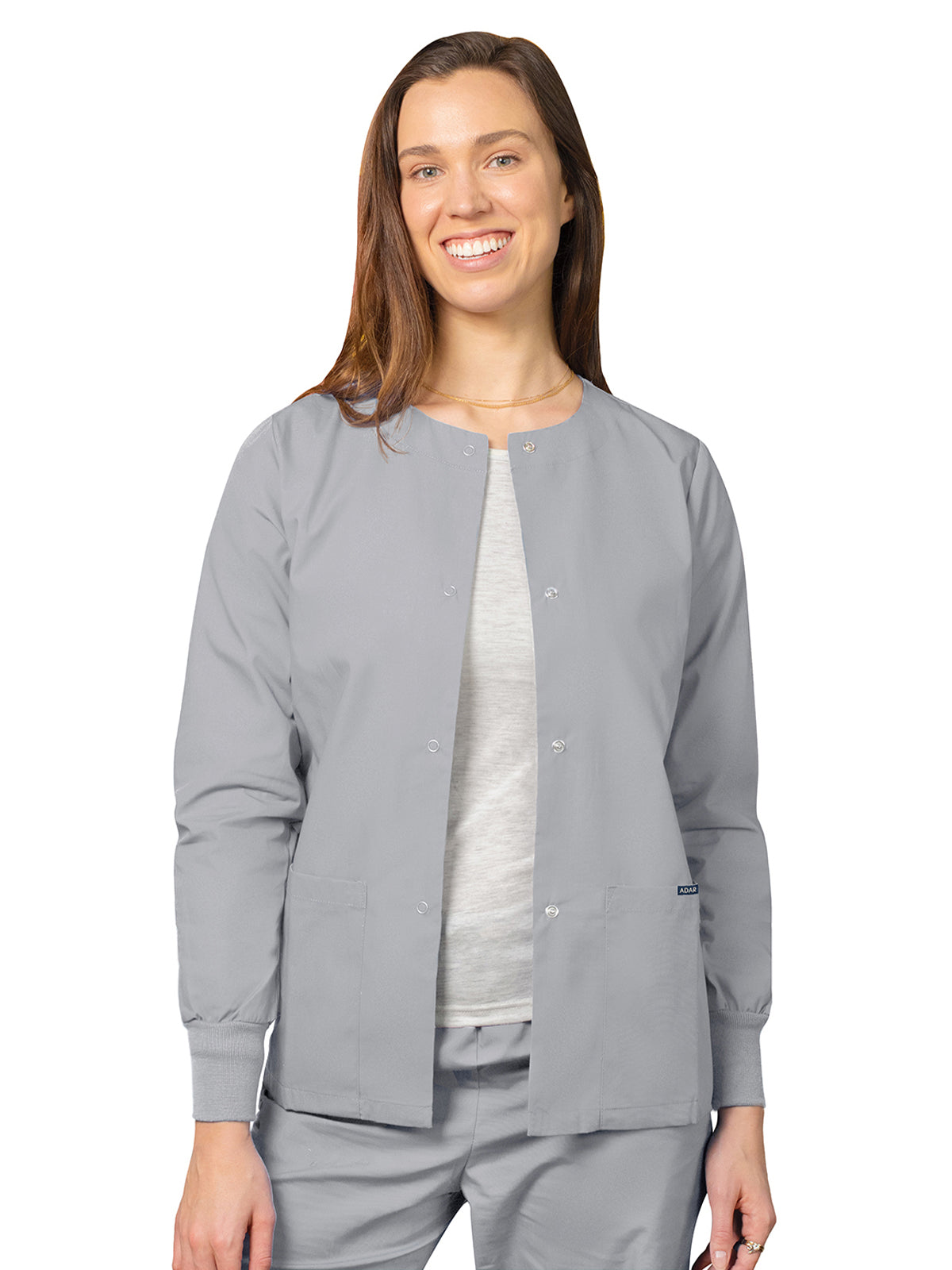 Women's Round Neck Scrub Jacket