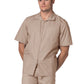 Men's Zippered Short Sleeve Scrub Jacket