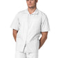 Men's Zippered Short Sleeve Scrub Jacket