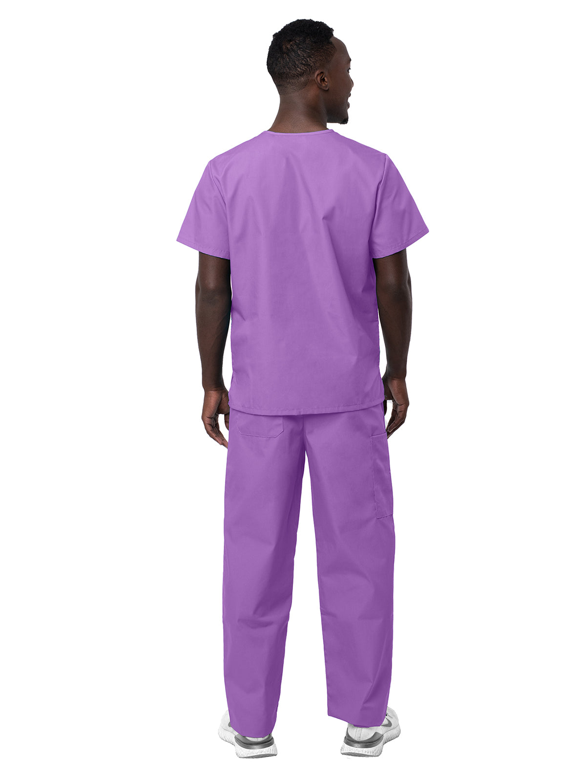 Unisex V-Neck Top Drawstring Pant Scrub Set