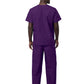 Unisex V-Neck Top Drawstring Pant Scrub Set