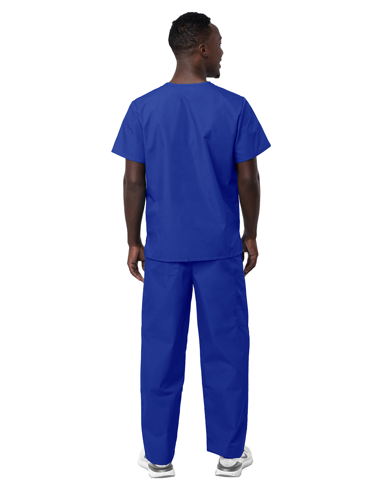 Unisex V-Neck Top Drawstring Pant Scrub Set