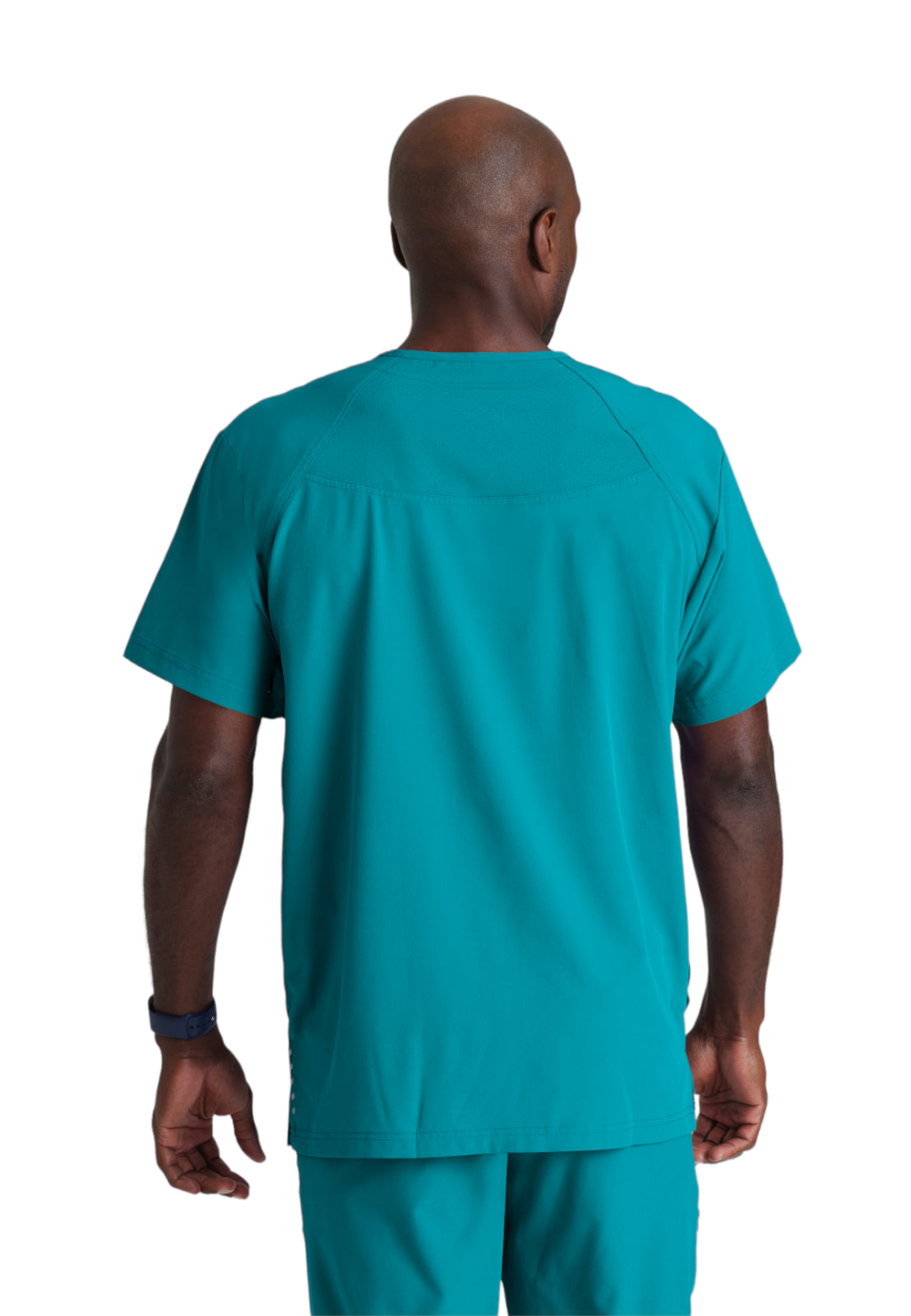 Men's V-Neck Zip Pockets Amplify Scrub Top