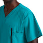 Men's V-Neck Zip Pockets Amplify Scrub Top