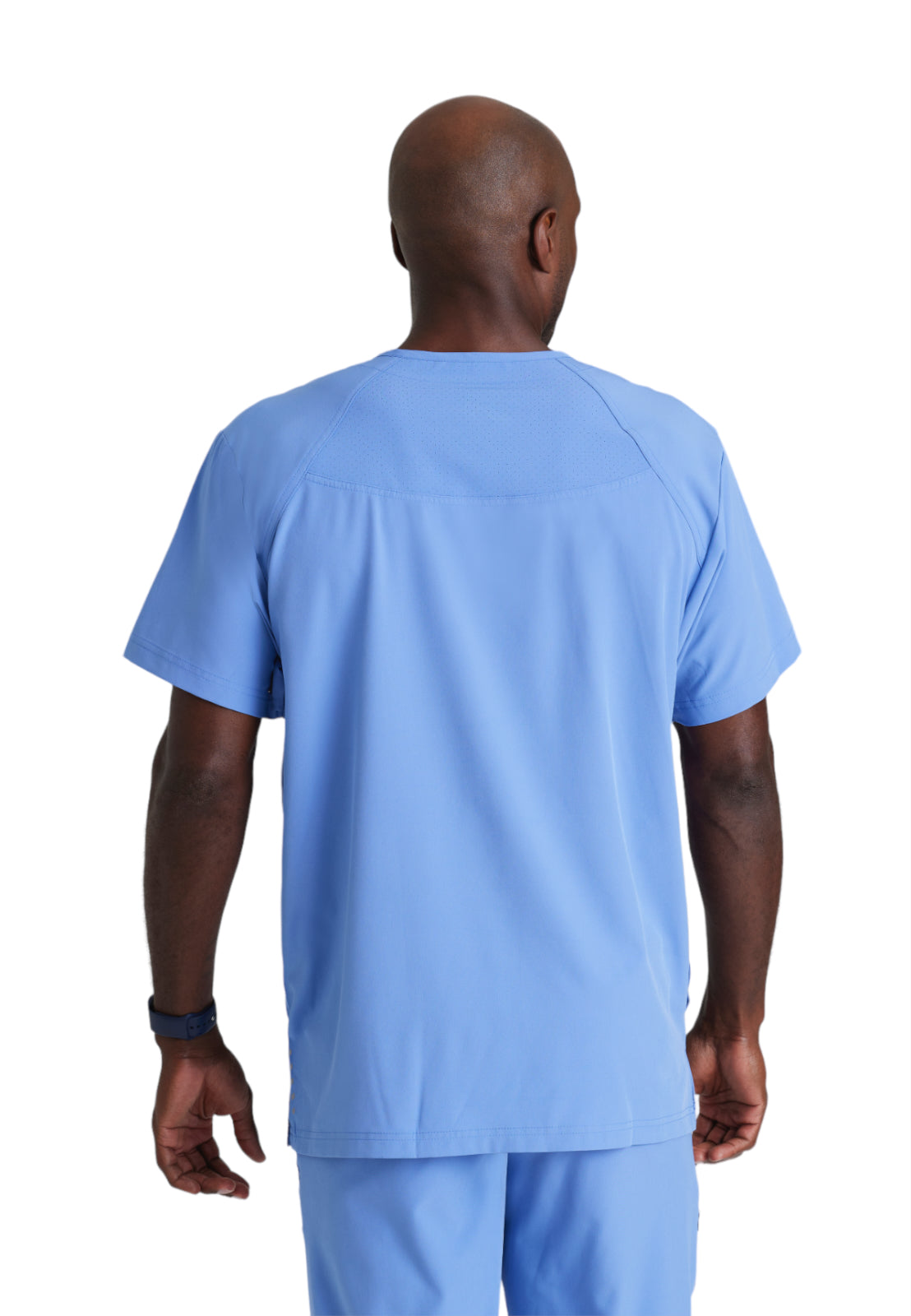 Men's V-Neck Zip Pockets Amplify Scrub Top