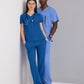 Men's V-Neck Zip Pockets Amplify Scrub Top