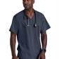 Men's V-Neck Zip Pockets Amplify Scrub Top