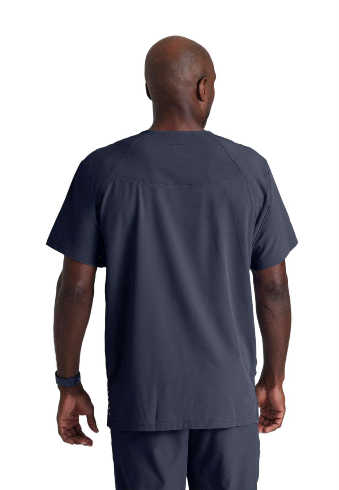 Men's V-Neck Zip Pockets Amplify Scrub Top