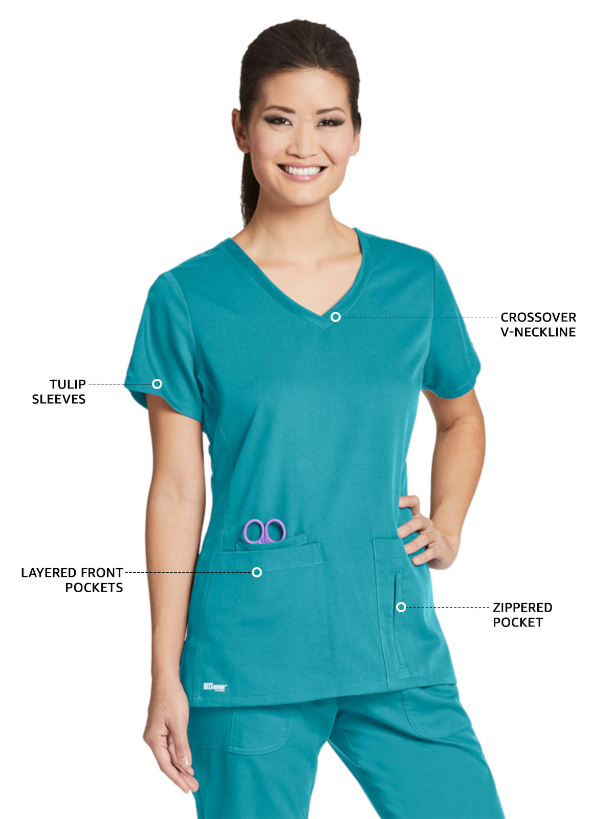 Women's V-Neck Cora Scrub Top