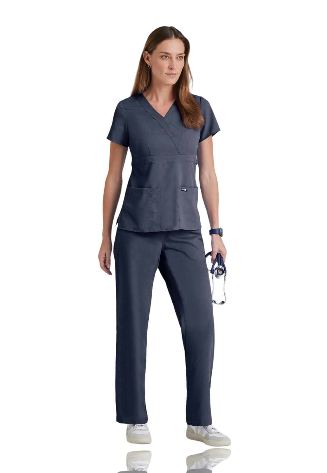 Women's Mock Wrap Riley Scrub Top