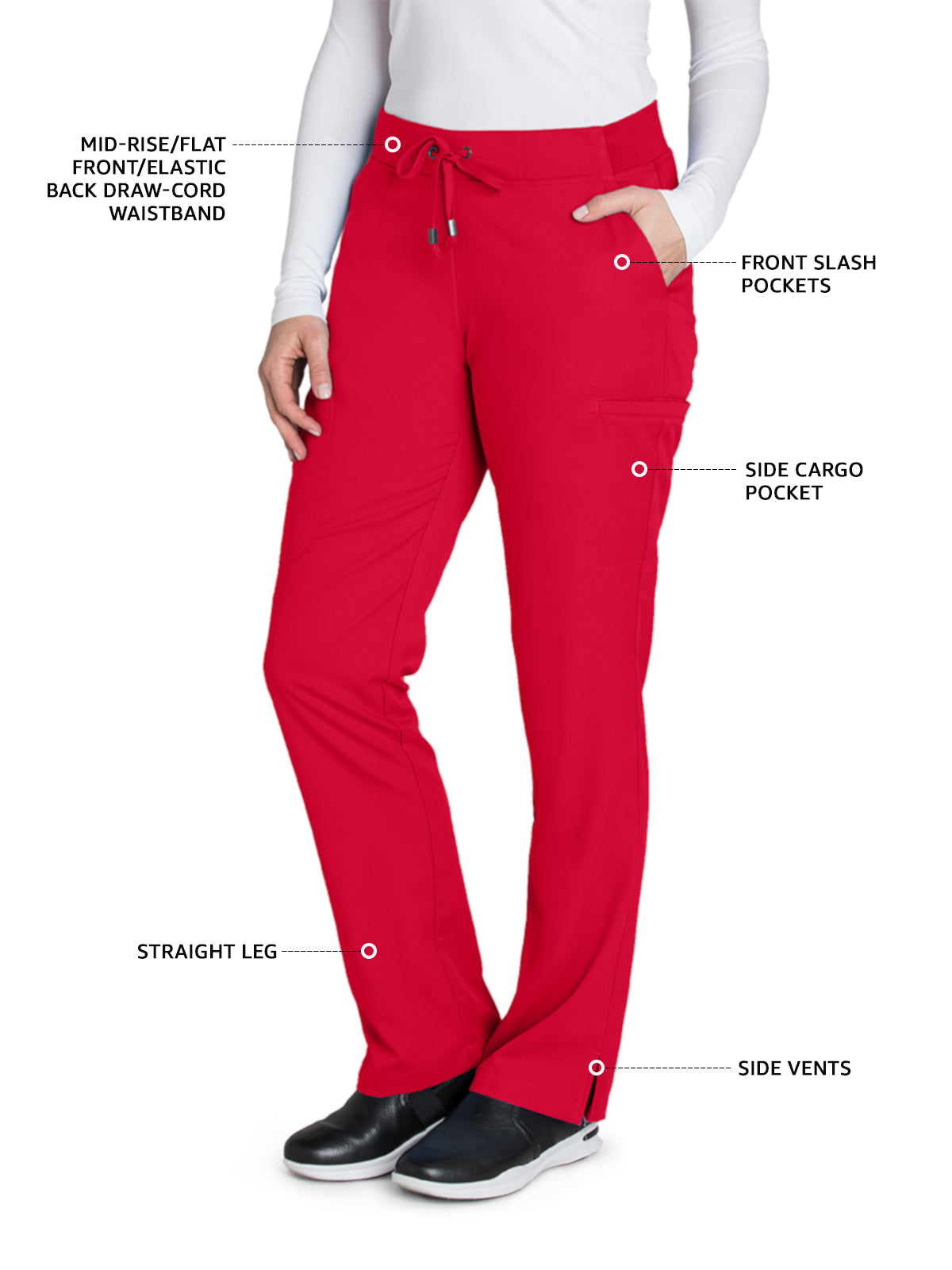 Women's Double Cargo Back Pockets Mia Scrub Pant