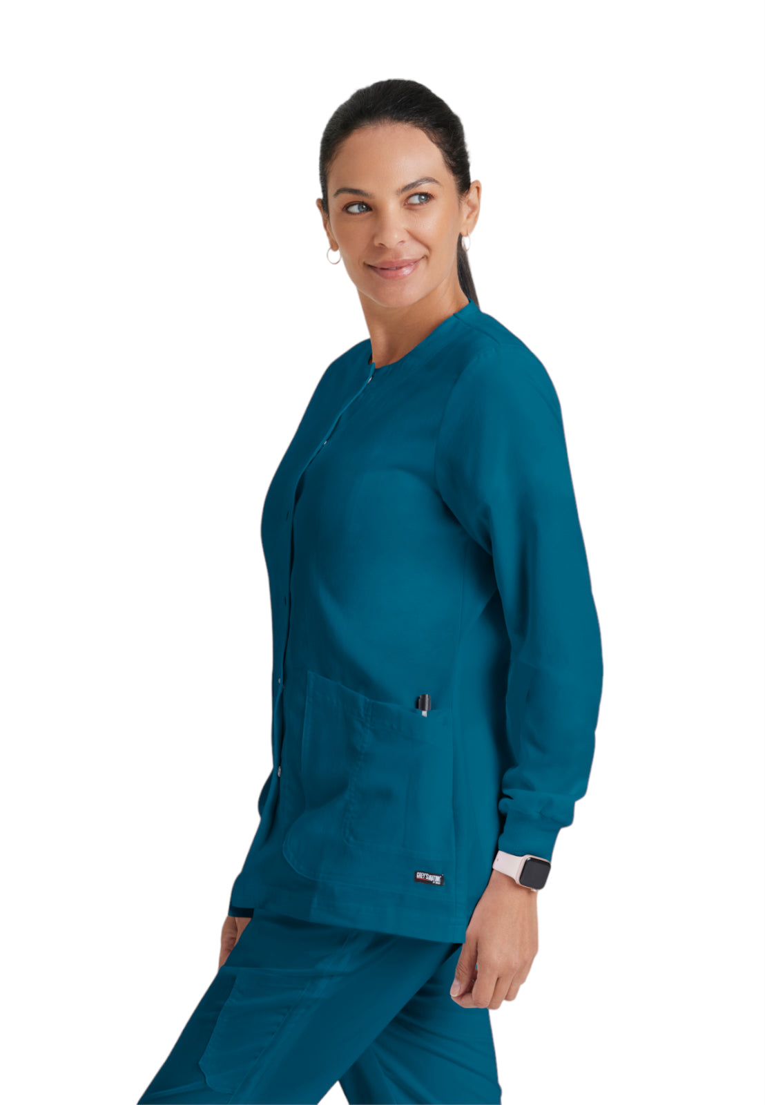 Women's Round Neck Jamie Warm Up Scrub Jacket