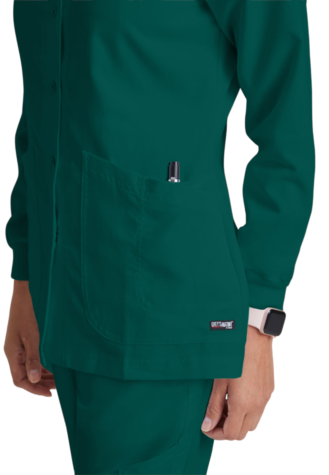 Women's Round Neck Jamie Warm Up Scrub Jacket