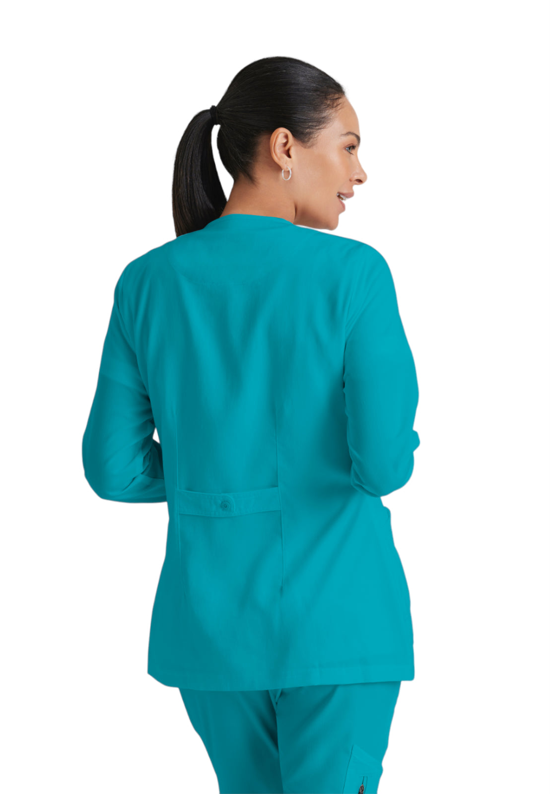 Women's Round Neck Jamie Warm Up Scrub Jacket