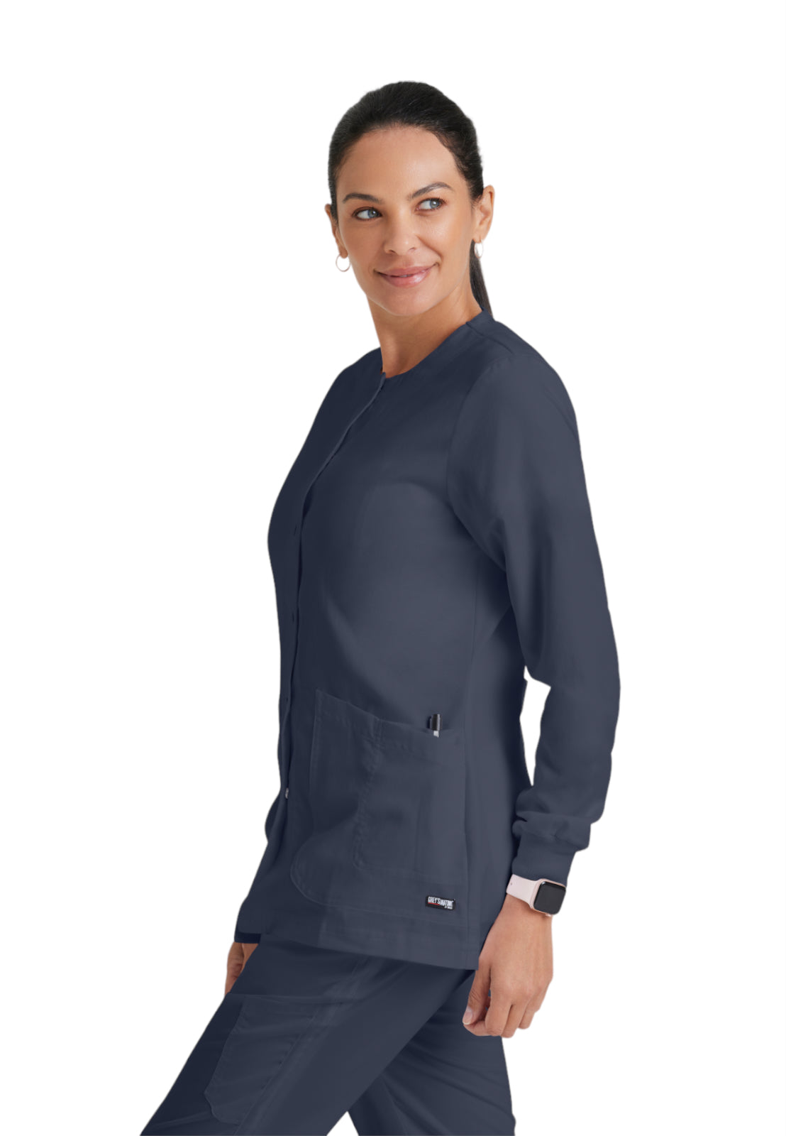 Women's Round Neck Jamie Warm Up Scrub Jacket