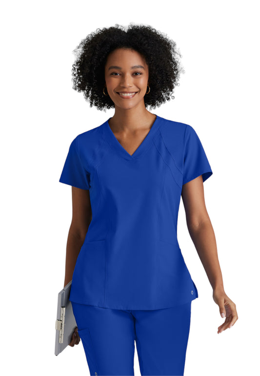 Women's V-Neck Racer Scrub Top