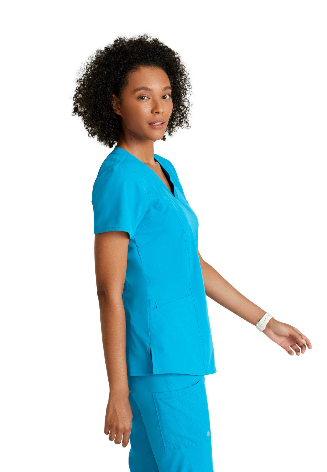 Women's V-Neck Racer Scrub Top