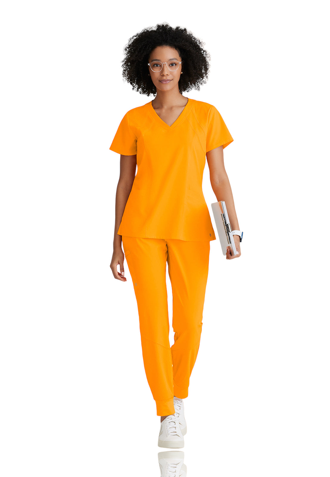 Women's V-Neck Racer Scrub Top