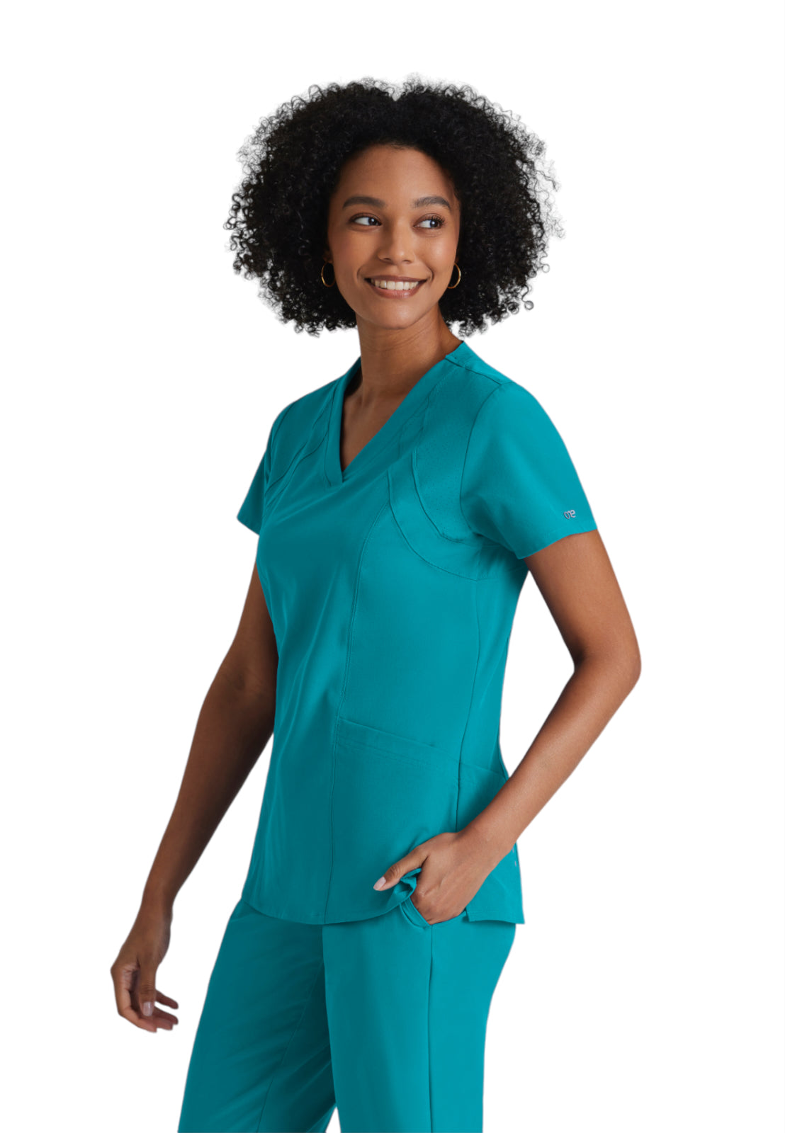 Women's V-Neck Racer Scrub Top