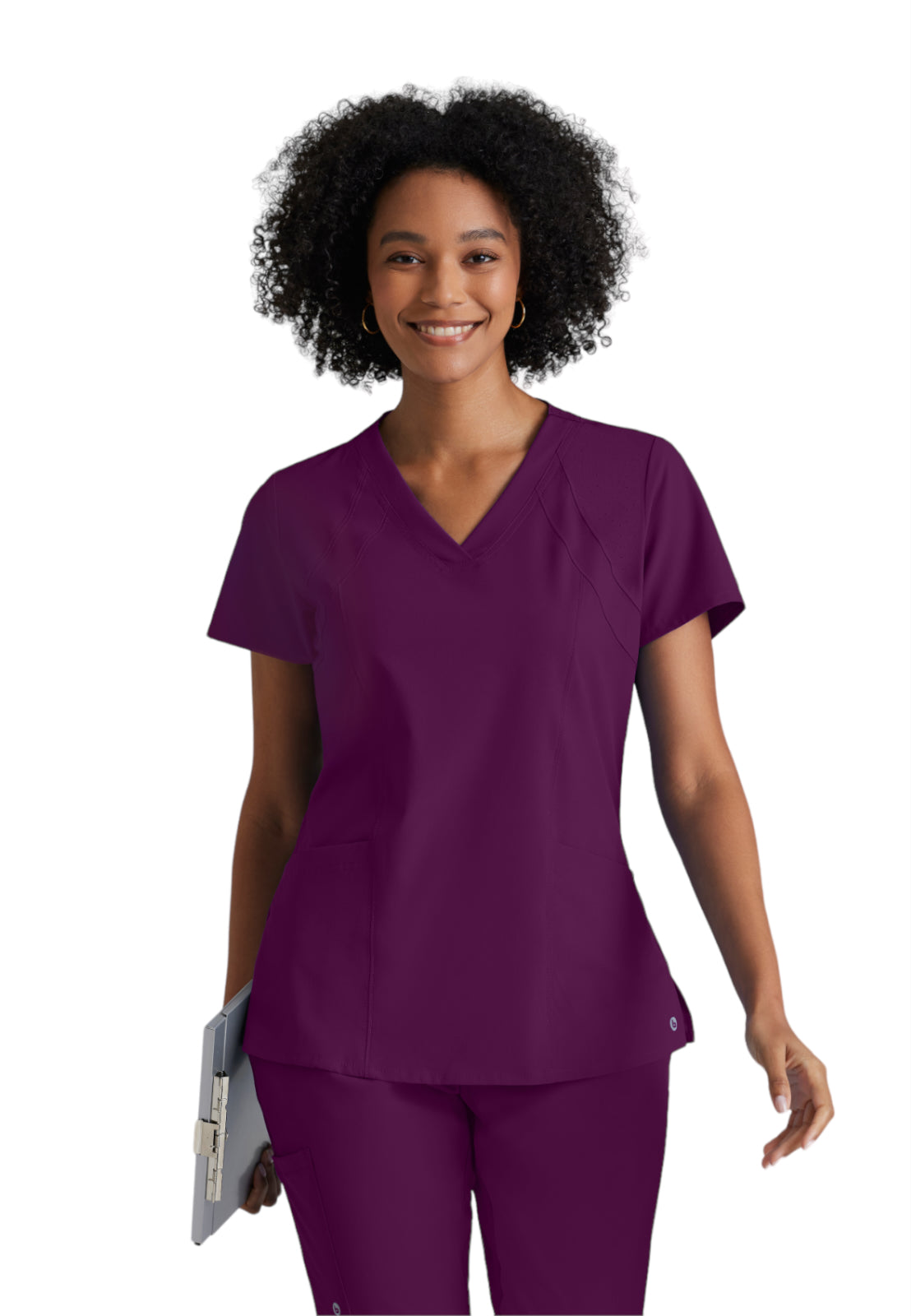 Women's V-Neck Racer Scrub Top