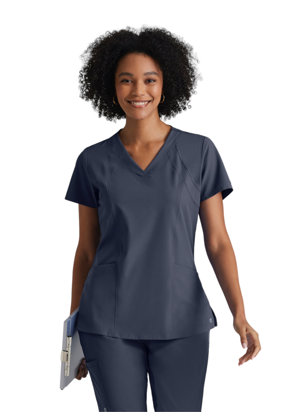 Women's V-Neck Racer Scrub Top