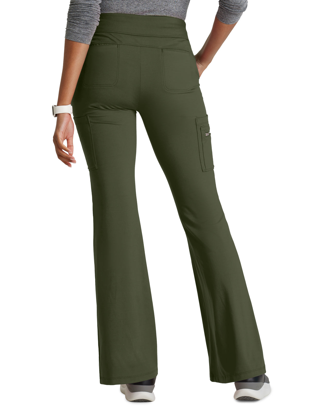 Women's 7 Pocket High-Rise Fit and Flare Scrub Pant