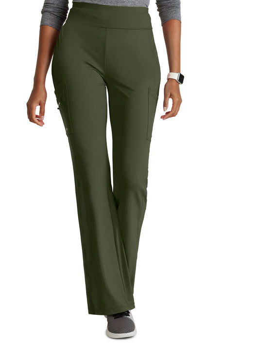 Women's 7 Pocket High-Rise Fit and Flare Scrub Pant