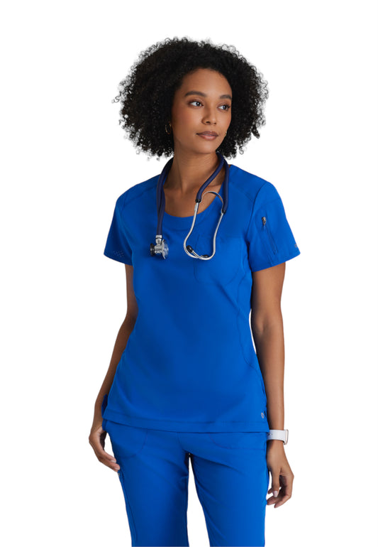 Women's Scoop Neck Uplift Scrub Top