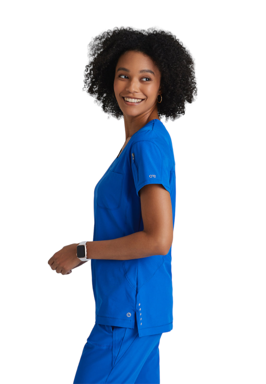 Women's Scoop Neck Uplift Scrub Top