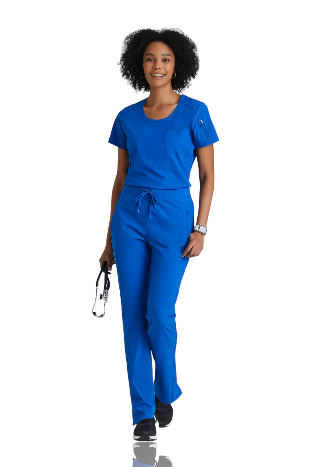 Women's Scoop Neck Uplift Scrub Top