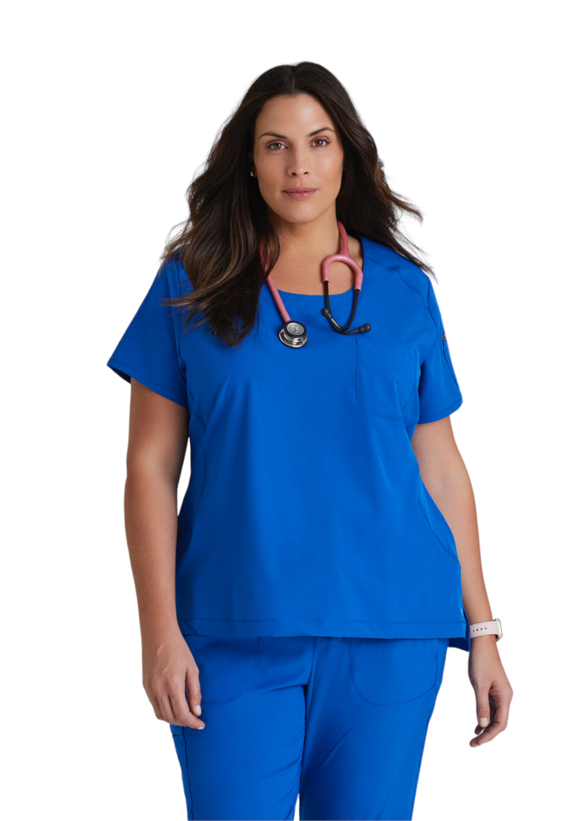 Women's Scoop Neck Uplift Scrub Top