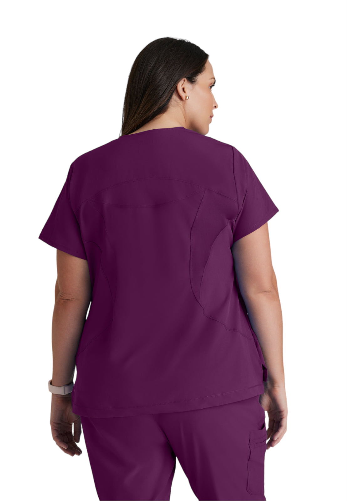 Women's Scoop Neck Uplift Scrub Top