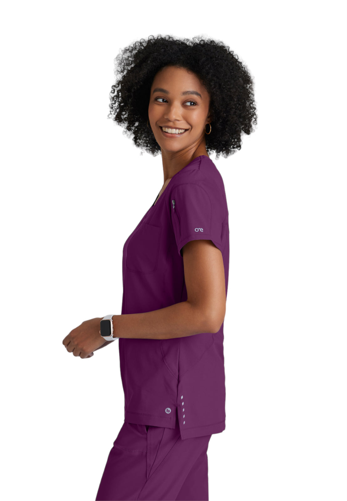 Women's Scoop Neck Uplift Scrub Top