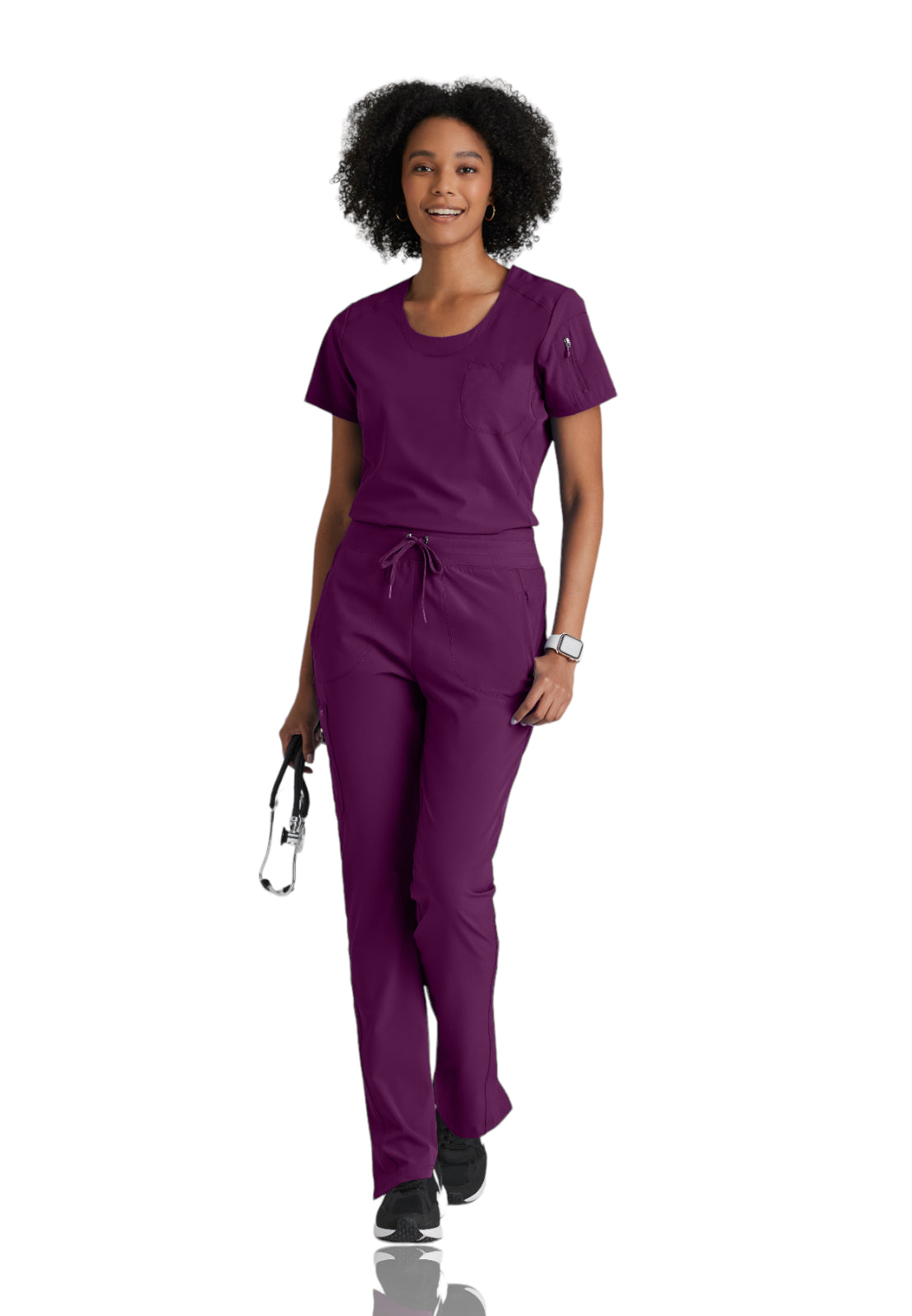 Women's Scoop Neck Uplift Scrub Top