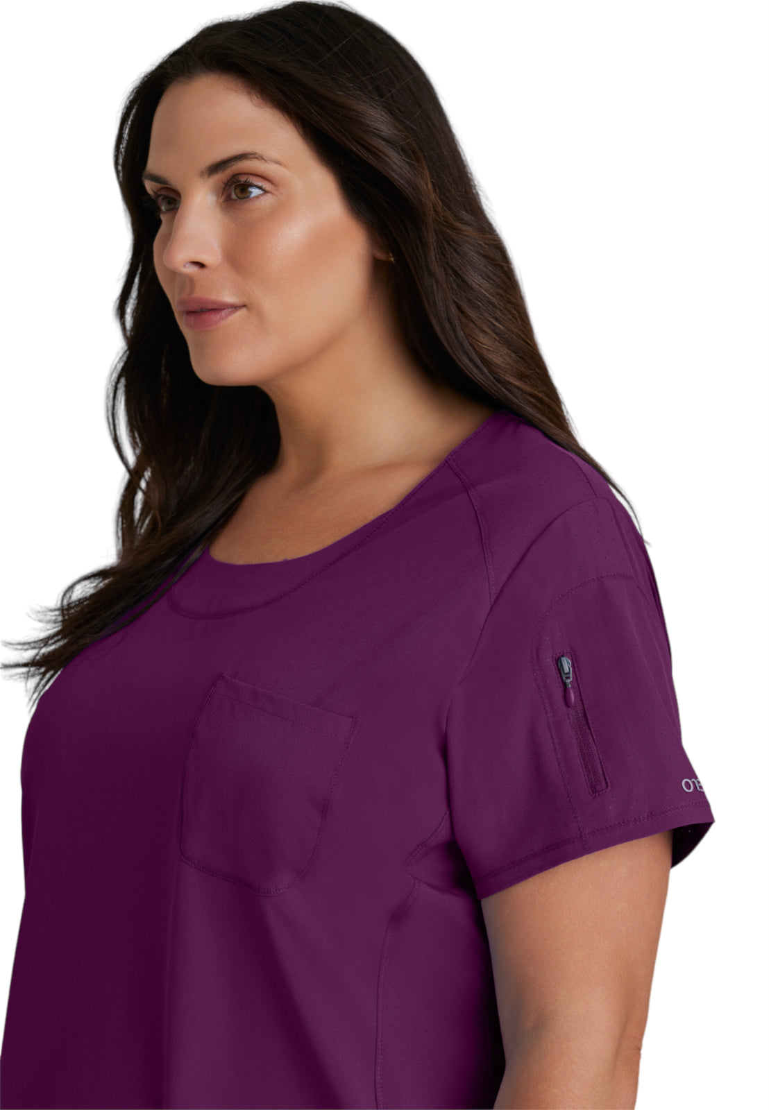 Women's Scoop Neck Uplift Scrub Top