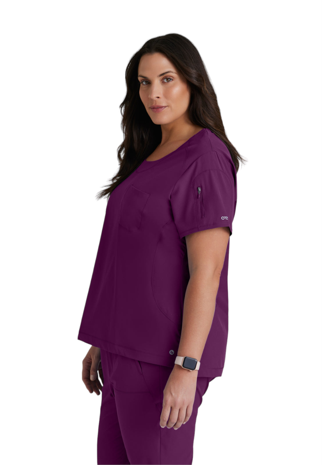 Women's Scoop Neck Uplift Scrub Top