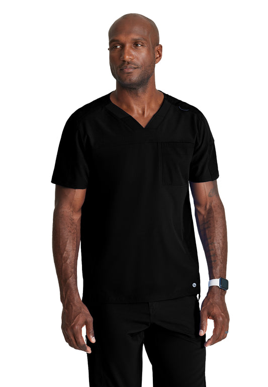 Men's Two-Pocket Ribbed V-Neck Velocity Scrub Top