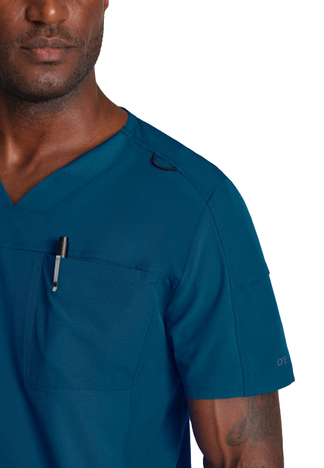 Men's Two-Pocket Ribbed V-Neck Velocity Scrub Top