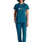 Women's 2 Pocket Banded Zip Collar Flux Scrub Top