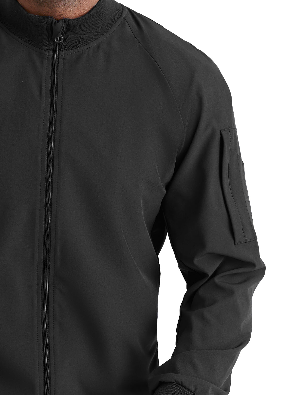 Men's 2-Way Front Zipper Scrub Jacket