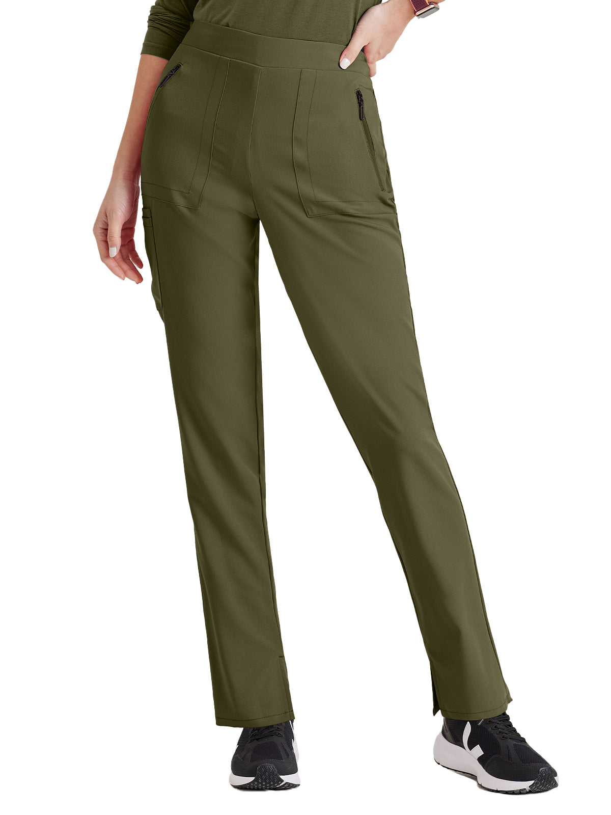 Women's Flat Front Waistband Scrub Pant