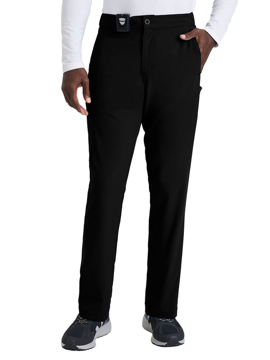 Men's 7 Pocket Button Slim Straight Scrub Pant