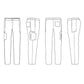 Men's 7 Pocket Button Slim Straight Scrub Pant