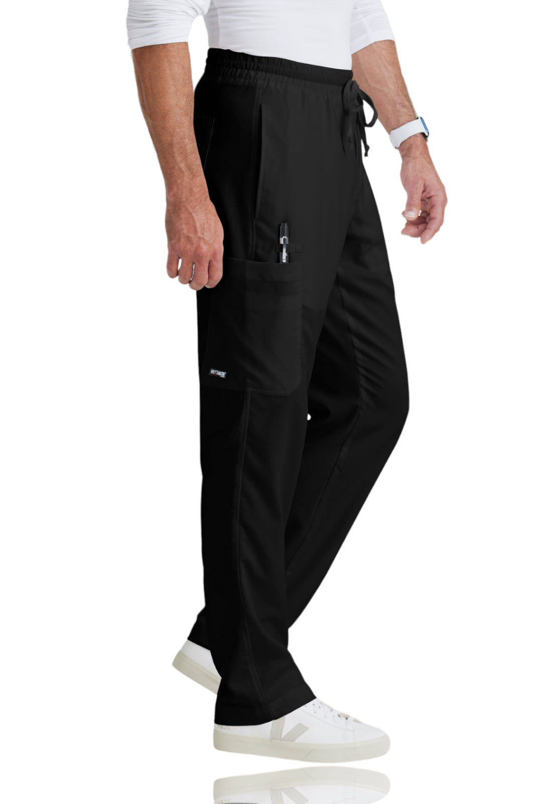 Men's Elastic Waistband With Contrast Drawcord Evan Scrub Pant