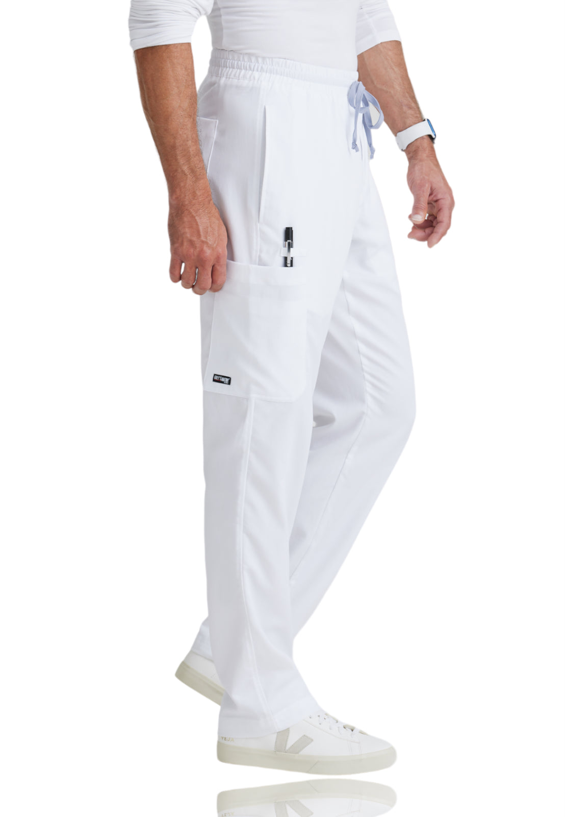 Men's Elastic Waistband With Contrast Drawcord Evan Scrub Pant