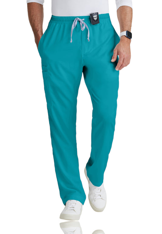 Men's Elastic Waistband With Contrast Drawcord Evan Scrub Pant